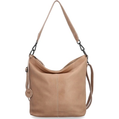 Noelia Bolger kožená dámská kabelka béžová NB 2043 baltic beige