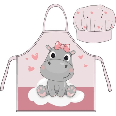 BrandMac Dětská zástěra s kuchařskou čepicí Hippo