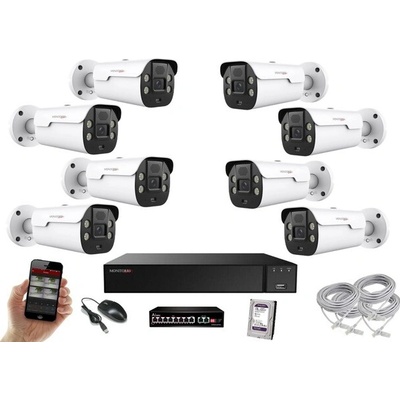 Monitorrs Security 8 kamerový set so switchom 6079K8B