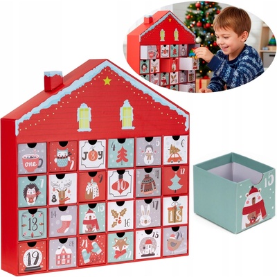 Adventný kalendár Springos - stojaci domček na vlastné naplnenie