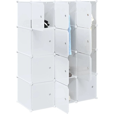 vidaXL Органайзер за съхранение на кубчета с 12кубчета и висящи пръчки (4019583)