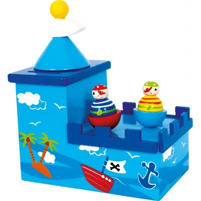 Small Foot Dřevěná hrací pokladnička Olli a Bolli