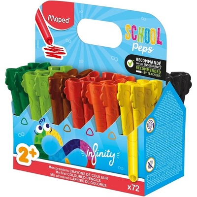 Maped Color Peps Infinity Jumbo pastelky ve stojánku 72 ks