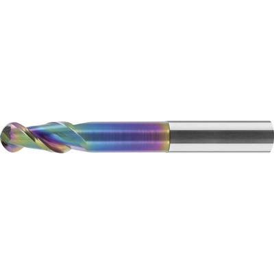 Rádiusová fréza VHM 3,0mm Z2 střední HA TA-C FORMAT GT