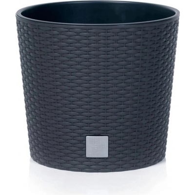 Prosperplast Kvetináč s vkladom Rato Round 20 cm antracit