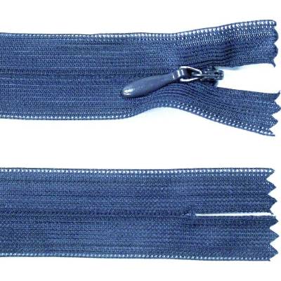 Spirálový zip no.3 skrytý nerozepínací 40cm - více barev color: 625 klasik tmavě modrá