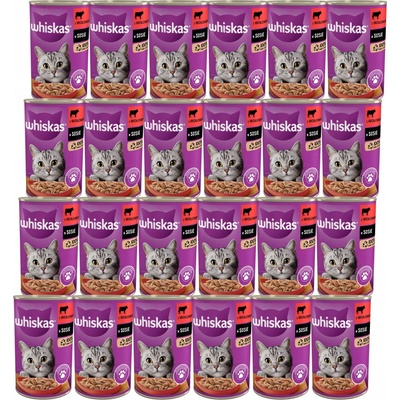 Whiskas Hovězí v omáčce 24 x 400 g