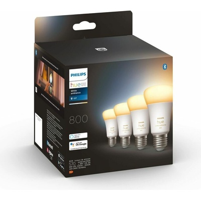 Philips LED žiarovka Hue White Ambiance 6W 800 E27 4ks