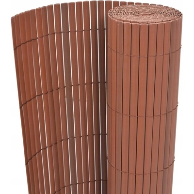 zahrada-XL Oboustranný zahradní plot PVC 90 x 500 cm hnědý
