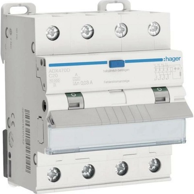 Hager ADX470D 4-pólové 20 A 0.03 A 400 V