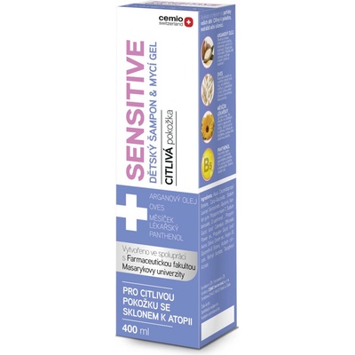 Cemio Sensitive detský šampón a umývacia pena 400 ml