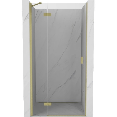 Mexen Mist-H лява душ кабина с въртящи се врати 75 см, прозрачна, златна матирана - 8A5-075-000-55-00-L (8A5-075-000-55-00-L)