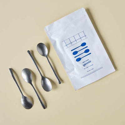 Nicolas Vahé Čajová lžička Antique Silver – set 4 ks stříbrná barva