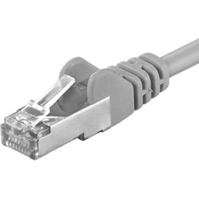 Premiumcord sp6alsoh010 Patch, CAT 6a S-FTP,RJ45-RJ45,LSOH, AWG 26/7, 1m, šedý