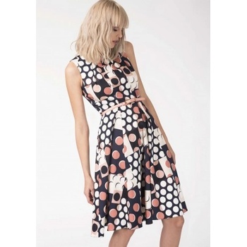 Closet vzorované šaty circles D3732 barevná