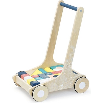 Vilac Drevený vozík s farebnými kockami Canopée
