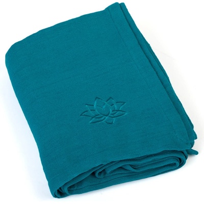 Bodhi SHAVASANA bavlnená joga petrol deka 200x150