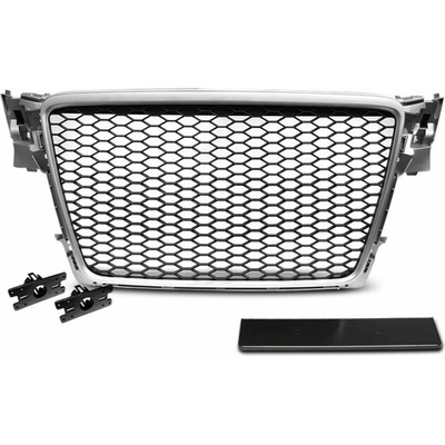 TUNING-TEC Predná maska, AUDI A4 B8, 2008-2011, STRIEBORNÁ RS-STYLE