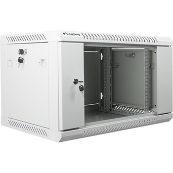 Lanberg Комуникационен шкаф Lanberg rack cabinet 19" wall-mount 6U / 600x450 for self-assembly (flat pack), grey (WF01-6406-10S)