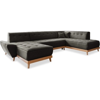 Miuform Тъмносив U-образен разтегателен диван, десен ъгъл Dazzling Daisy - Miuform (Dazzling Daisy LCL-2QBK-HAEECR LA99)