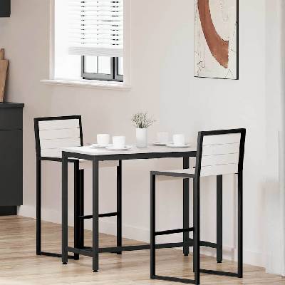 vidaXL Маса Бяло 100 x 50 x 77 см Инженерна дървесина и стомана (873785)