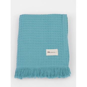 MKLozkoviny Vaflový pléd morská modrá 140x180