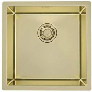 Alveus Мивка от неръждаема стомана Alveus Quadrix 30 със златисто покритие 45x45 см (1103319) Мивка за вграждане