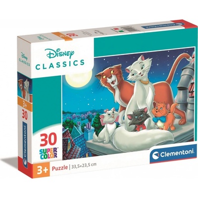 CLEMENTONI Disney klasika: Aristokočky 30 dílků