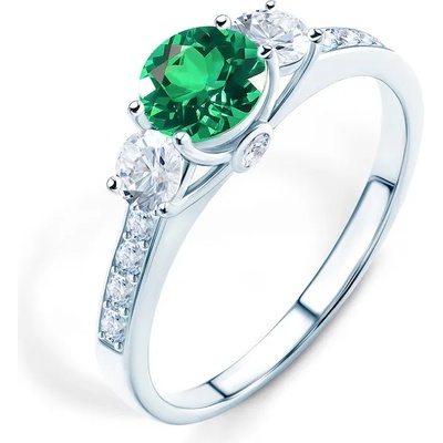 SAVICKI Годежен пръстен Dream: бяло злато, смарагд