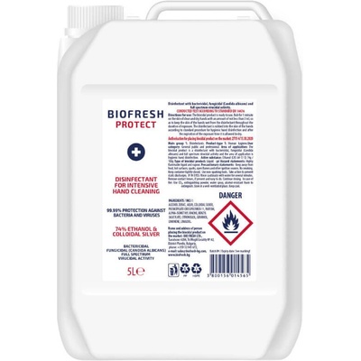 Biofresh Čistiaci Dezinfekčný Antibakteriálny roztok na ruky 74% etanol 5 l
