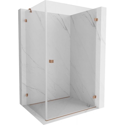 Mexen Lunar-B душ кабина с отваряема врата дясна 85 x 70 см, прозрачна, четкана мед - 832-085-070-65-00-P (832-085-070-65-00-P)