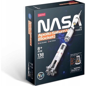 CubicFun 3D puzzle NASA: Raketa Apollo Saturn 136 ks