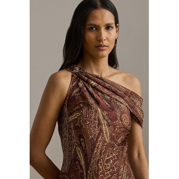 Ralph Lauren Рокля Lauren Ralph Lauren в кафяво дълга разкроена 253979869 (253979869)