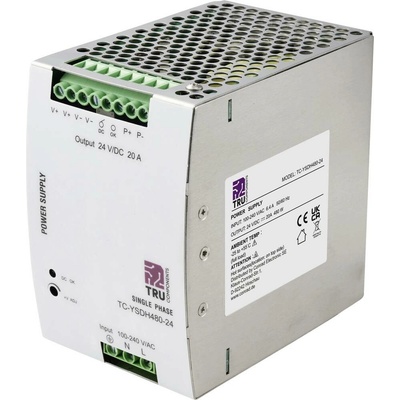 TRU COMPONENTS TC-YSDH480-24 sieťový zdroj na montážnu lištu (DIN lištu), 24 V/DC, 20 A, 480 W, výstupy 1 x