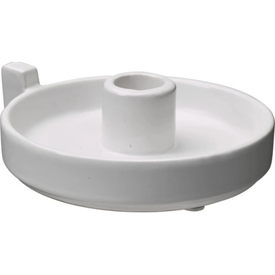 Kameninový svícen průměr 12 cm Wikholm Form RACHEL - bílý