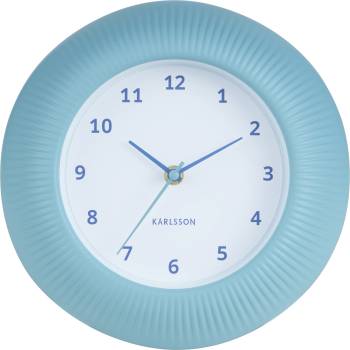 Karlsson Tender Rib стенен часовник, светлосин (KA6048BL)