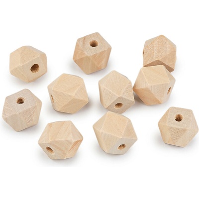 Stoklasa Dřevěné korálky nelakované 15x15 mm Balení: 10 ks, Varianta: přírodní přírodní
