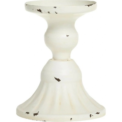 Krémový antik dekorační svícen na úzkou svíčku Livia - Ø 9*11 cm - Chic Antique