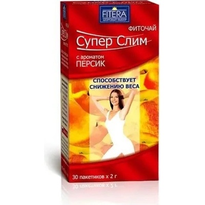 Fitera Bylinný čaj Super Slim broskev 30 x 2 g