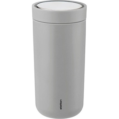 Stelton termo hrnček TO GO CLICK STEEL 400 ml mat light grey