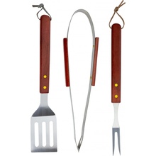 Vergionic Grilovacie náradie sada 3 ks BBQ drevo, nerez 7828