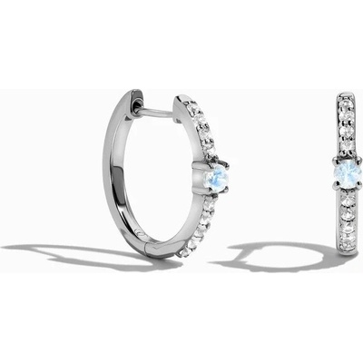 Royal Exklusive Royal Fashion strieborné rhodiované náušnice Znamenitosť s drahokamami Moonstony a drahokamami topazy GU-DR23085E-SILVER-MOONSTONE-TOPAZ
