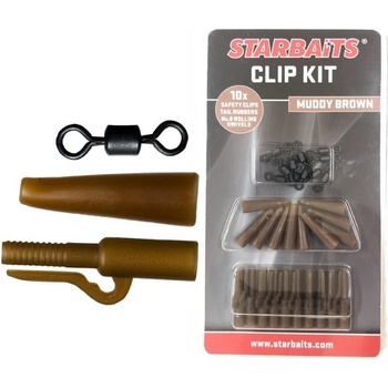 Starbaits Set Záves Na Olovo Clip Kit 10ks Hnedá