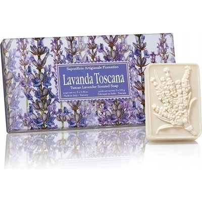 Saponificio Artigianale Fiorentino Ručně balená mýdla Lavanda Toscana 6 x 50 g