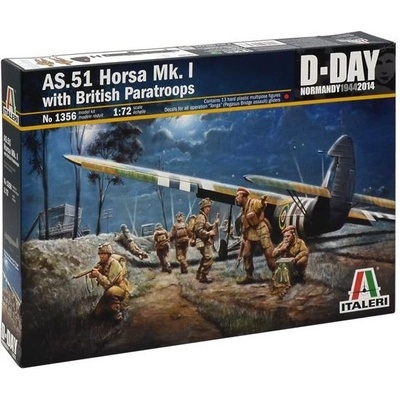 Italeri AS.51 Horsa Mk. I with British Paratroops D-DAY Normandy 1944 I1356 1:72