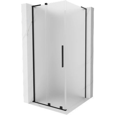 Mexen Velar L плъзгаща се душ кабина 120 x 120 cm, матирано стъкло, черно - 871-120-120-33-70 (871-120-120-33-70)