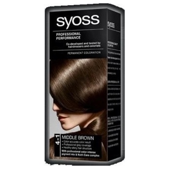 Syoss Permanent Coloration permanentní barva na vlasy 4-1 Medium Brown 50 ml