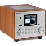 MusicStoreBG FM радио със субуфер Bluetooth, 60W, /USB/FM/DAB+, кафяво/бяло, Audizio VIESTE