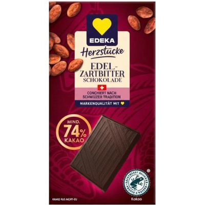 Edeka Švýcarská hořká čokoláda se 74% kakaa 100 g