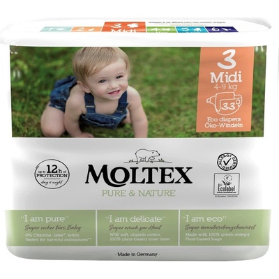 MOLTEX Pure & Nature Midi 4-9 kg 6 x 33 ks